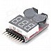 2-in-1 1~8S Lipo Battery Low Voltage Buzzer Alarm for RC Helicopter - White + Black 2-in-1 1~8S Lipo Battery Low Voltage Buzzer Alarm for RC Helicopter - White + Black