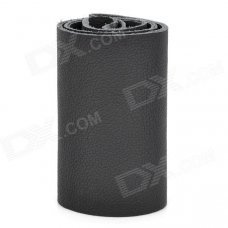 DIY Top Leather Hand Sewing Car Steering Wheel Cover - Black DIY Top Leather Hand Sewing Car Steering Wheel Cover - Black