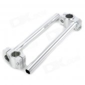Universal Adjustable CNC Aluminum Alloy 30mm Motorcycle Clip-on Handlebars - Silver