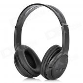 KS-508 MP3 Player Stereo Headset Headphones w/ TF Card Slot / FM - Black