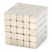 NH-125A DIY 5mm Square Neodymium Magnets - Silver (125 PCS)