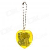 Delicate Mechanical Heart Shaped Acrylic Music Box w/ Keychain - Yellow