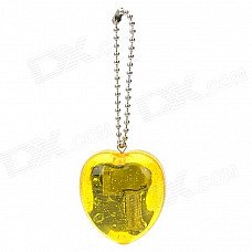 Delicate Mechanical Heart Shaped Acrylic Music Box w/ Keychain - Yellow Delicate Mechanical Heart Shaped Acrylic Music Box w/ Keychain - Yellow