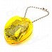 Delicate Mechanical Heart Shaped Acrylic Music Box w/ Keychain - Yellow Delicate Mechanical Heart Shaped Acrylic Music Box w/ Keychain - Yellow