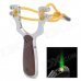 2-in-1 Slingshot Launcher w/ Cigarette Lighter & 5 Metal Balls - Brown + Silver