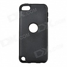 Simple Protective Aluminum Alloy + Silicone Back Case for Ipod Touch 5 - Black Simple Protective Aluminum Alloy + Silicone Back Case for Ipod Touch 5 - Black