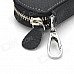 608 Genuine Leather Key Case Holder w/ Zipper - Black (5~6 Keys) 608 Genuine Leather Key Case Holder w/ Zipper - Black (5~6 Keys)