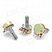 B500K Volume Control Potentiometer for Guitar / Bass - Brown + Silver (4 PCS) B500K Volume Control Potentiometer for Guitar / Bass - Brown + Silver (4 PCS)