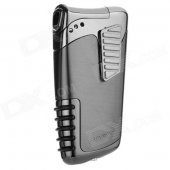 JOBON Titanium Alloy Blue / Yellow Flame Butane Gas Lighter - Grey