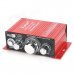 Mini Aluminum Alloy 2-Channel 100W Hi-Fi Stereo Home / Car Amplifier - Red (DC 12V)