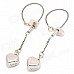 Cute Heart Shape Voice I LOVE YOU Keychain for Couples - Silver (2 PCS)