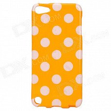 Polka Dot Style Protective TPU Back Case for Ipod Touch 5 - Orange + White Polka Dot Style Protective TPU Back Case for Ipod Touch 5 - Orange + White