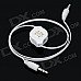 Retractable 3.5mm Male to Male Audio Cable - White (70cm)