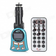 1.1" LCD Car MP3 Player FM Transmitter w/ USB / SD / TF / Remote Controller - Black + Blue 1.1" LCD Car MP3 Player FM Transmitter w/ USB / SD / TF / Remote Controller - Black + Blue