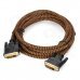DVI 24+1 Male to Male Connection Cable - Brown + Black (3m) DVI 24+1 Male to Male Connection Cable - Brown + Black (3m)