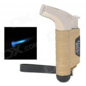 QH Stylish Windproof Gun Style Gas Lighter - Golden + Black