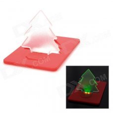 SXH-sdd001 Creative Ultra-Thin Christmas Tree Shaped 2-LED Green Light Card Lamp - Red (1 x CR1220) SXH-sdd001 Creative Ultra-Thin Christmas Tree Shaped 2-LED Green Light Card Lamp - Red (1 x CR1220)
