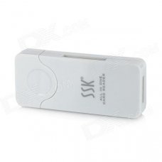 SSK SCRM053 Multi-in-One USB 2.0 Card Reader for Micro SD / TF / M2 / MS / SD - White SSK SCRM053 Multi-in-One USB 2.0 Card Reader for Micro SD / TF / M2 / MS / SD - White