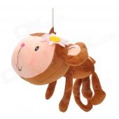 Plush + PP Cotton Plush Monkey Doll Toy - Brown + Light Yellow