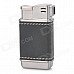 Zinc Alloy + PU Butane Gas Lighter for Smoking Pipe - Black + Silver Zinc Alloy + PU Butane Gas Lighter for Smoking Pipe - Black + Silver