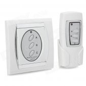FK-923A 3-CH Family Use Digital Wireless Remote Control Switch - White + Silver