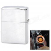 FE802 Windproof USB Rechargeable Electronic Cigarette Lighter - Silver