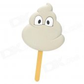DB07 Cute Excrement Cartoon Role Popsicle Style Doll Toy - Grey + White