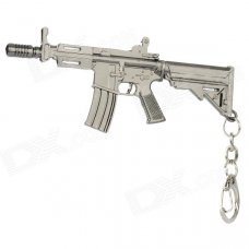 142 Unique Zinc Alloy Toy Gun Keychain - Silver Black