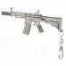 142 Unique Zinc Alloy Toy Gun Keychain - Silver Black