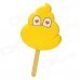 DB02 Cute Red Heart Eyes Excrement Cartoon Role Popsicle Style Doll Toy - Yellow