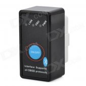 ELM327 Bluetooth Interface OBD II Auto Diagnostic Scanner Tool - Black + White (12V)