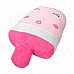 124 Cute Ice Cream Lint + Coral Fleece Cushion Pillow - Pink + White