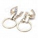 Zinc Alloy Half Heart Style Keychain w/ "I Love You" Sound Effect for Lovers - Silver