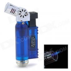 1300'C Blue Frame Butane Gas Windproof Lighter - Blue