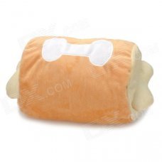 Bone Shaped Warm Hand Throw Pillow - Brown