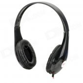 Ditmo DM-4700 Stereo Headset Headphones - Black + Red (3.5mm Plug / 120cm-Cable)