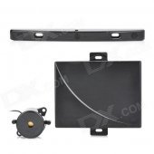 USA License Plate Frame 3-Sensor Car Parking Sensor Kit - Black (10~24V)