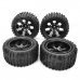 1:10 Scale Replacement Rubber Tires for R/C Off-Road Car / Truck - Black (4 PCS)