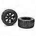 1:10 Scale Replacement Rubber Tires for R/C Off-Road Car / Truck - Black (4 PCS)
