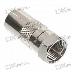 Belling-Lee PAL TV Antenna Plug to F-Cable Connectors (2-Pack)