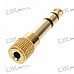 Gold Plated 6.3mm Male to 3.5mm Female Audio Connectors (2-Pack) Gold Plated 6.3mm Male to 3.5mm Female Audio Connectors (2-Pack)