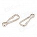 20104 Stainless Steel Keychain Clips - Silver (50 PCS)