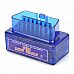 ELM327 OBDII Bluetooth Car Diagnostic Wireless Transceiver Dongle - Blue