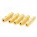 3.5mm TRS Female to Female Audio Adapters - Golden (5 PCS)