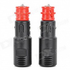002512 DIY Car Cigarette Lighter Plugs - Black + Red (DC 5~48V / 2 PCS) 002512 DIY Car Cigarette Lighter Plugs - Black + Red (DC 5~48V / 2 PCS)