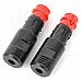 002512 DIY Car Cigarette Lighter Plugs - Black + Red (DC 5~48V / 2 PCS) 002512 DIY Car Cigarette Lighter Plugs - Black + Red (DC 5~48V / 2 PCS)
