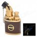 JOBON 635 Windproof Stainless Steel Butane Jet Torch Lighter - Golden + Brown