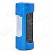 JG-875 Stainless Steel Windproof Jet Blue Flame Butane Lighter - Blue + Black + Silver