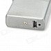 FE802 Electronic Rechargeable USB Powered Wind-Proof Cigarette Lighter - Silver Grey