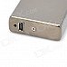 FE802 USB Rechargeable Electronic Cigarette Lighter - Silver Black FE802 USB Rechargeable Electronic Cigarette Lighter - Silver Black